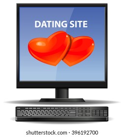 Online dating site vector illustration