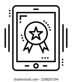 Online degree icon in line vector
