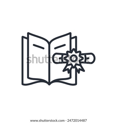online degree icon. vector.Editable stroke.linear style sign for use web design,logo.Symbol illustration.