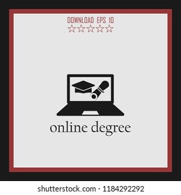 online degree vector icon