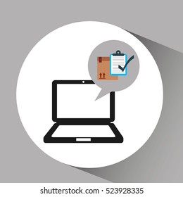 online delivery concept check list package vector illustration eps 10