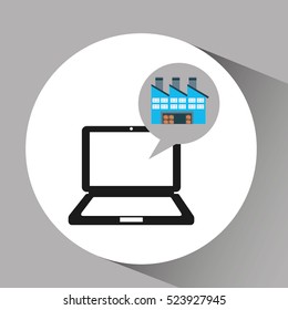 online delivery concept factory storage vector illustration eps 10