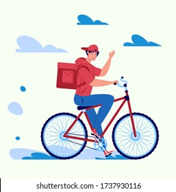 Online Delivery Concept. Fast home and office delivery. Vector. Illustration. Cartoon style.