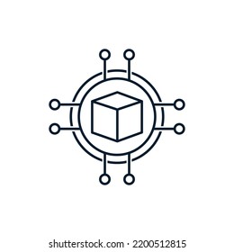 Concepto de entrega en línea. Icono del vector aislado en fondo blanco.