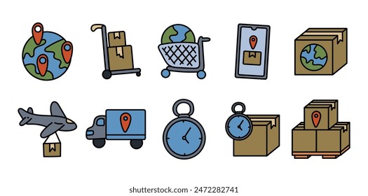 Online Delivery Doodle Set Collection