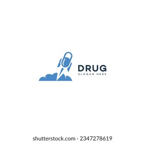 online delivery drug logo Design Template Vector icon