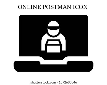 online Delivery man icon. Editable online Delivery man icon for web or mobile.