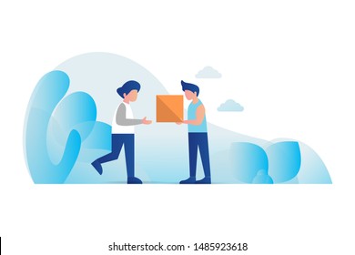 Online delivery. order tracking concept vector illustration concept for web landing page template, banner, flyer and presentation