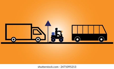 Online delivery, online order tracking, Fast delivery man,