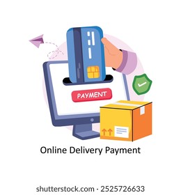 Online Delivery Payment Concepts Style illustrations. EPS 10 File