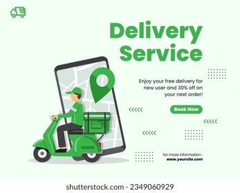 Online delivery phone concept or  E-commerce concept. Fast respond delivery package shipping on mobile. Online order tracking with map. three dimensional concept. Vector illustration.