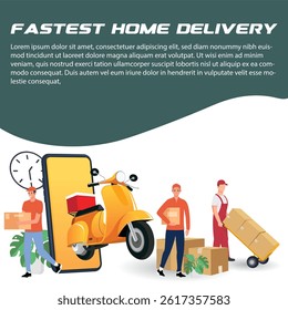 Online Delivery service concept 21. Fastest Home Delivery vector. vector. Delivery vector