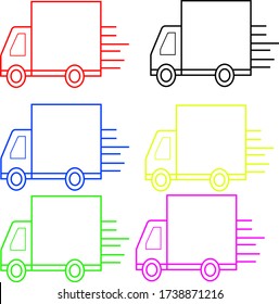 Online delivery service concept, car icon  online order tracking, delivery home.Vector illustration