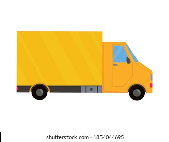 Online delivery service concept. Delivery to home or office. Online order and food or product express delivery concept. Stay home concept. Fast and free delivery. Truck