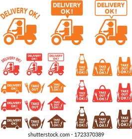 Online delivery service concept, online order tracking, delivery home and office and take away. 