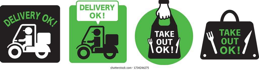 Online delivery service concept, online order tracking, delivery home and office and take away. 