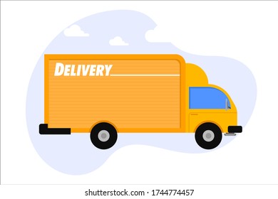 Delivery Van Product Goods Shipping Transport Stock Vector (Royalty ...