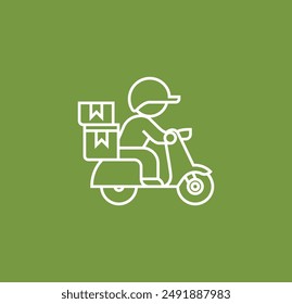 Online delivery service concept, online order tracking, delivery home and office. Scooter and bicycle courier, delivery man. Vector illustration