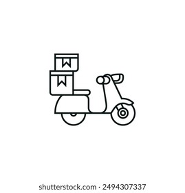 Online delivery service concept, online order tracking, delivery home and office. Scooter and bicycle courier, delivery man. Vector illustration