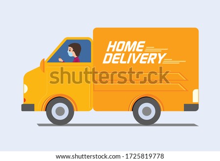 Online delivery service concept. Vector illustration