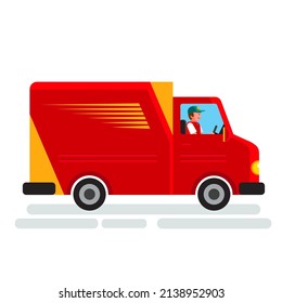 Online delivery service concept, Warehouse, truck