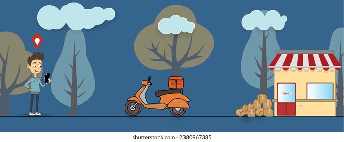 Online delivery service, easy ordering at home