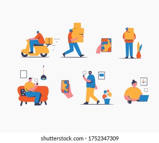 Online Delivery Service Flat Design