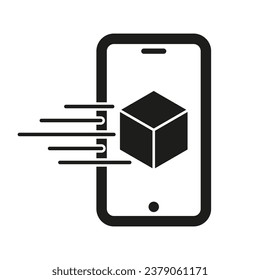Online delivery service icon. Vector illustration. EPS 10.