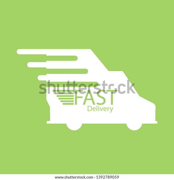 Online delivery service logo vector car with\
wing for fast delivery concept for online ordering goods,\
e-commerce, online\
shopping