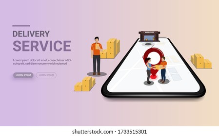 Online delivery service on smartphone