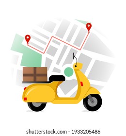 Online delivery service , online order tracking, delivery home and office. Scooter delivery. Shipping.