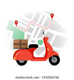 Online delivery service , online order tracking, delivery home and office. Scooter delivery. Shipping.