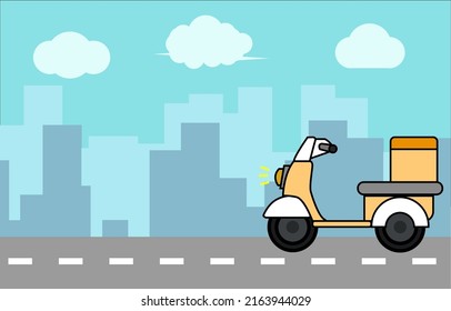 Online delivery service , online order tracking, delivery home and office. Scooter delivery. Shipping.