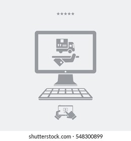 Online delivery service - Vector flat icon