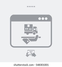 Online delivery service - Vector flat icon
