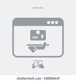 Online delivery service - Vector flat icon