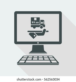 Online delivery service - Vector flat icon