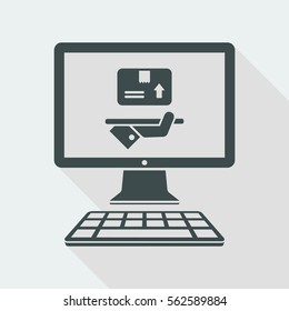 Online delivery service - Vector flat icon