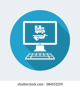 Online delivery service - Vector flat icon