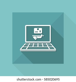 Online delivery service - Vector flat icon