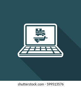Online delivery service - Vector flat icon