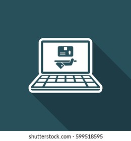 Online delivery service - Vector flat icon
