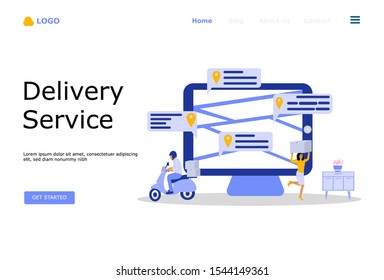 Online Delivery Service Vector Illustration Concept, Suitable for web landing page, 
ui, mobile app, editorial design, flyer, banner, and other related occasion