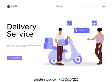 Online Delivery Service Vector Illustration Concept, Suitable for web landing page, ui, mobile app, editorial design, flyer, banner, and other related occasion