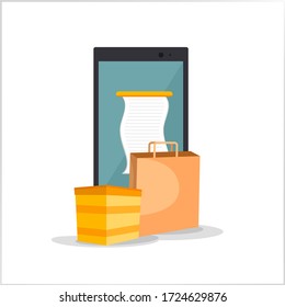 Online delivery from store with delivery boy on a scoot, door to door delivery