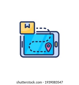 online delivery tracking icon in vector. Logotype