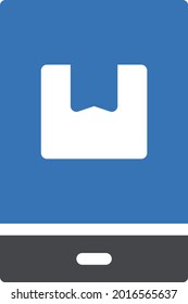 icono de color de glifo vector de entrega en línea