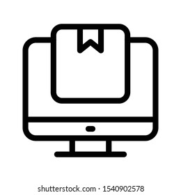 online delivery vector thin line icon 