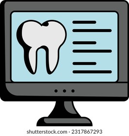 online dentist consultation concept, Dental Practice Management Software vector icon design, Dentures symbol,Oral Healthcare sign, Dental instrument stock illustration