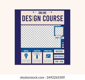 Online Design Course Socials Media
